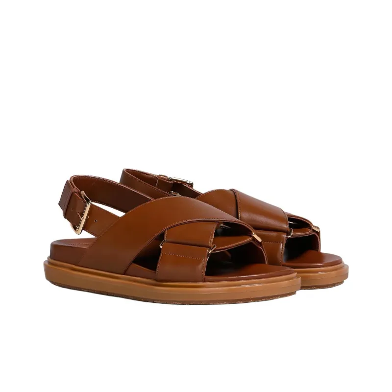 MARNI Logo Embossed Buckled Sandals Women's-2