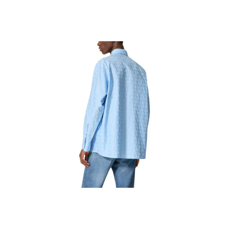 Valentino Shirts Men Sky Blue-3