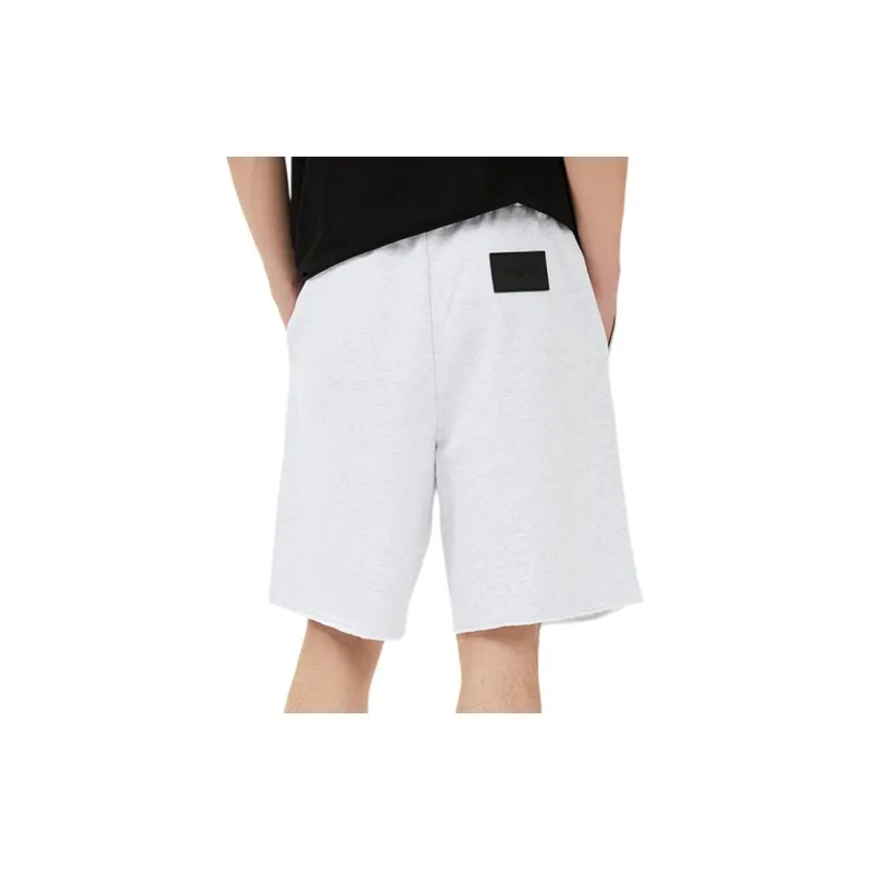 WE11DONE Logo.print Cotton Track Shorts-1