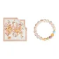 Double-Sided Print Chinese Handkerchief-Dreamy Khaki. Wishes Fulfilled · Bead Bracelet (White)