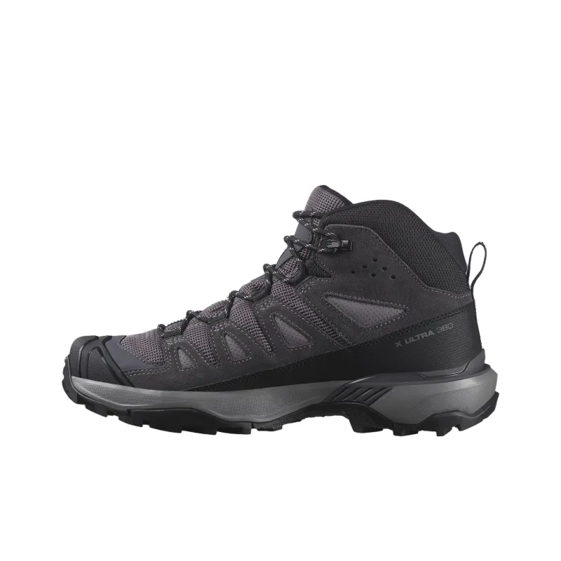 SALOMON X ULTRA 360 Anti Slip Wear Resistant Mid Top Hiking Shoes Women's Black Gray Color-0