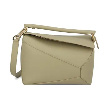 LOEWE Calfskin Crossbody One Shoulder Handbags Small Size Women's Green