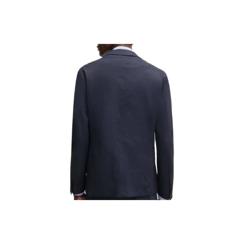 HUGO BOSS Single-breasted Linen-blend Blazer-4
