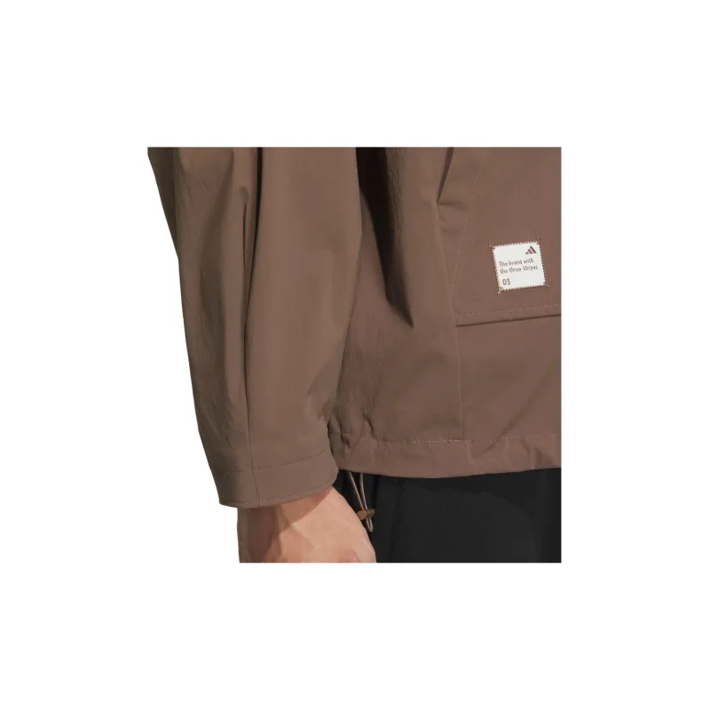 Adidas FW24 Woven Jacket Jackets Coats Men Stratum Dark Earthy Brown-3
