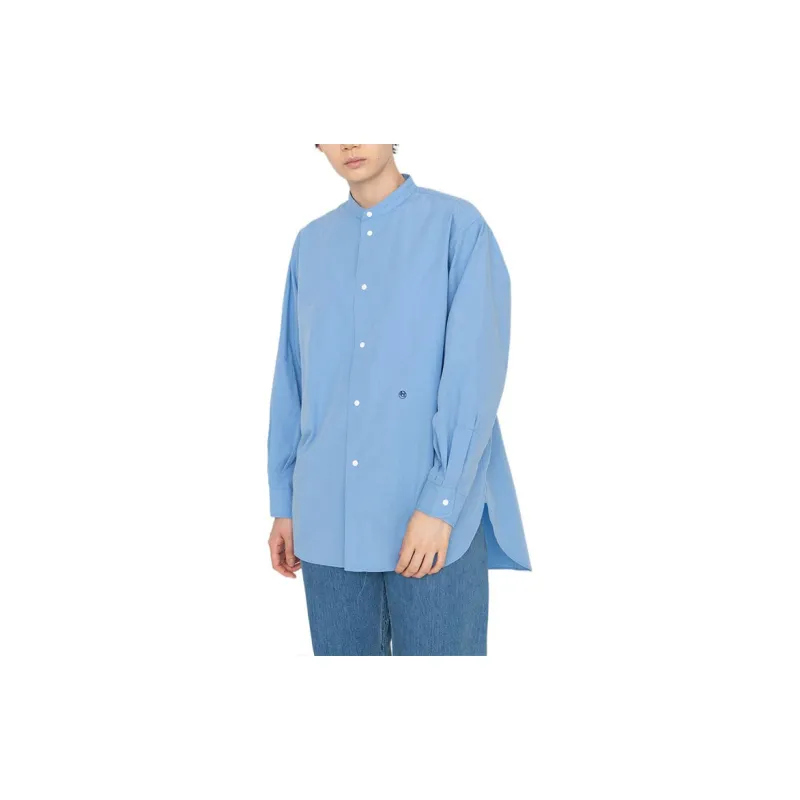 Nanamica Band Collar Wind Shirt-4