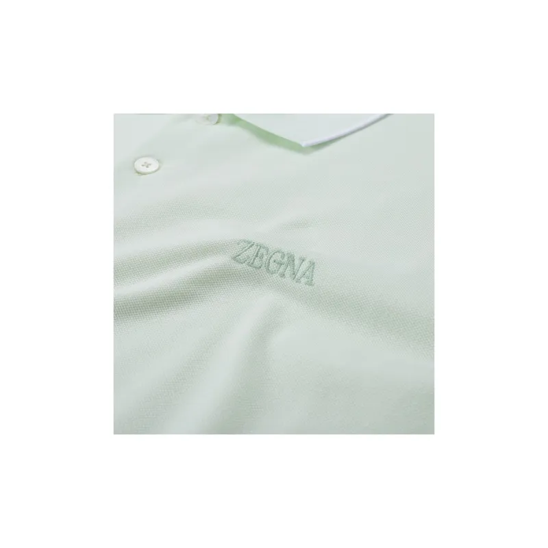 Zegna SS24 Polo Shirt Men's Verdant Green-2