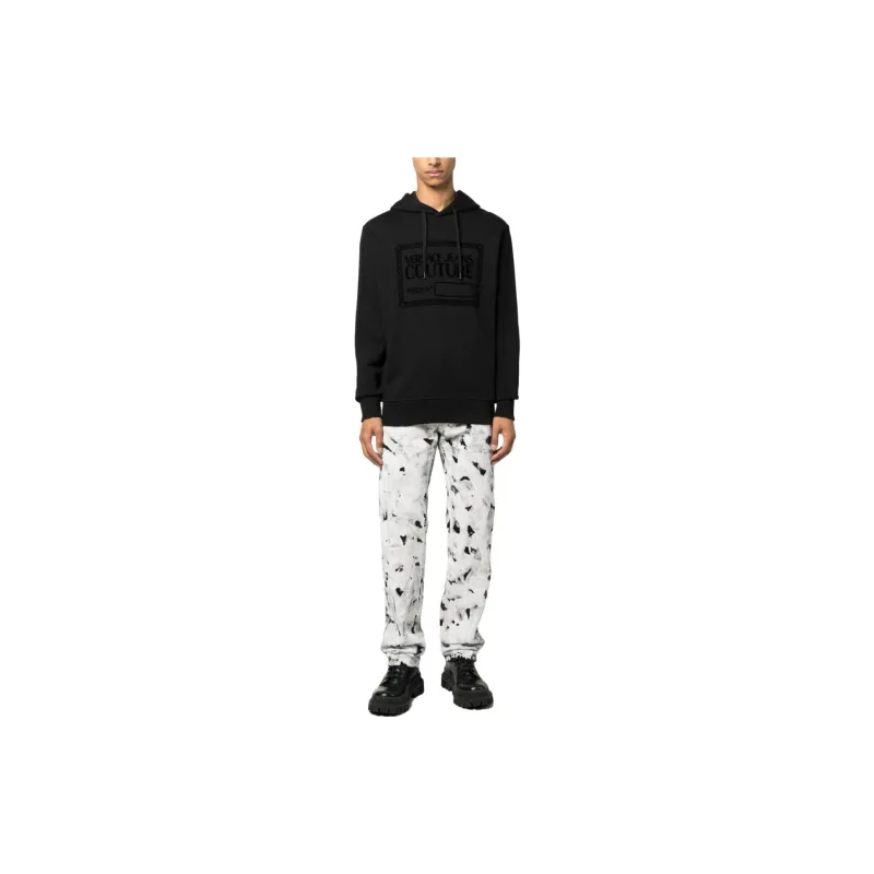 VERSACE JEANS COUTURE Logo Printed Drawstring Hoodie-1