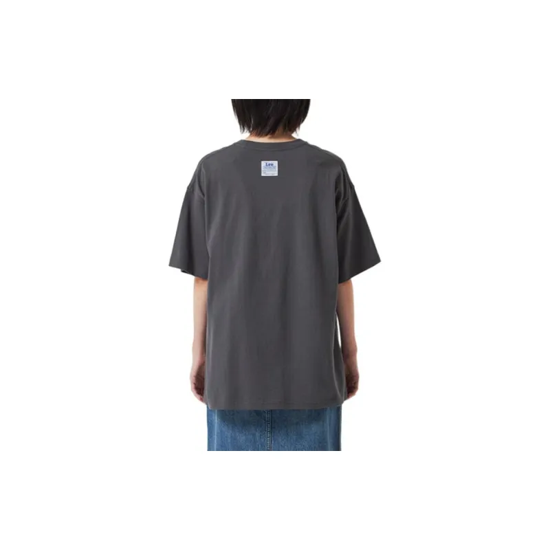 Lee T Shirt Unisex Charcoal Gray-3
