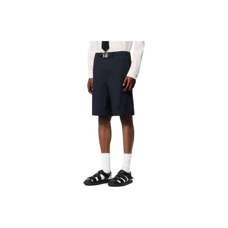 LOUIS VUITTON Lv Buckle Cotton Shorts-4