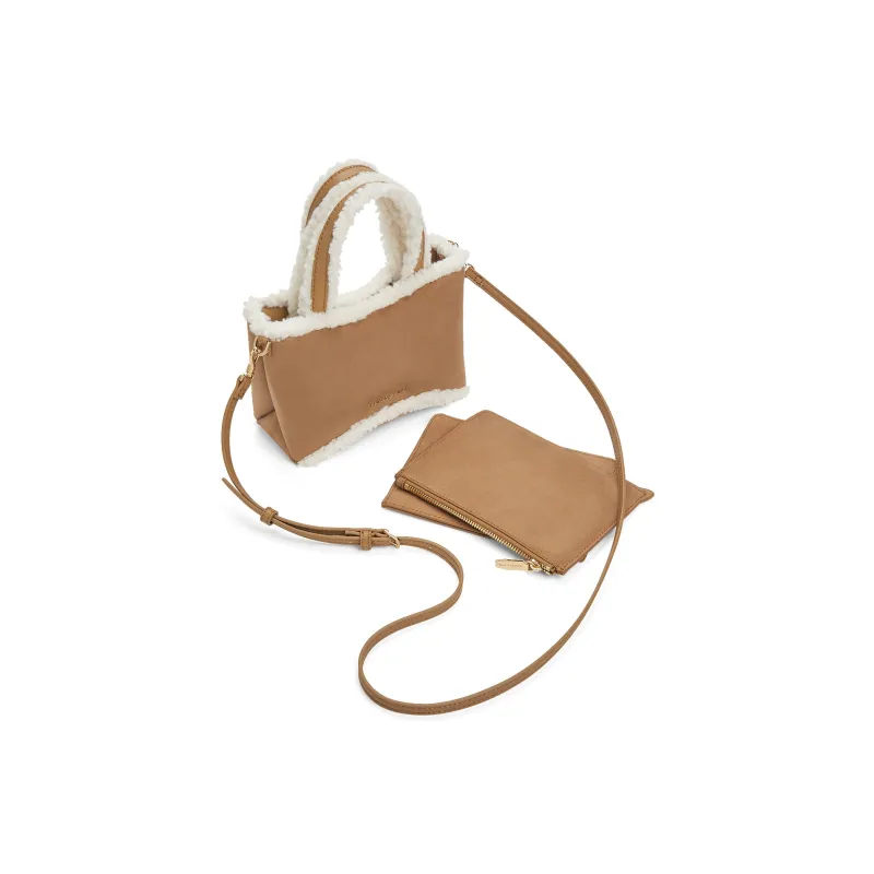 CHARLES&KEITH PU, Textile Mixture Shoulder Bag Trumpets Women's Composite Color Multi-2