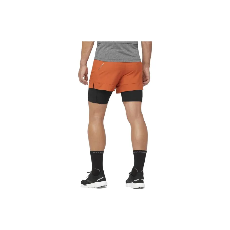 SALOMON Cross 2in1 Casual Shorts Men's Orange-2