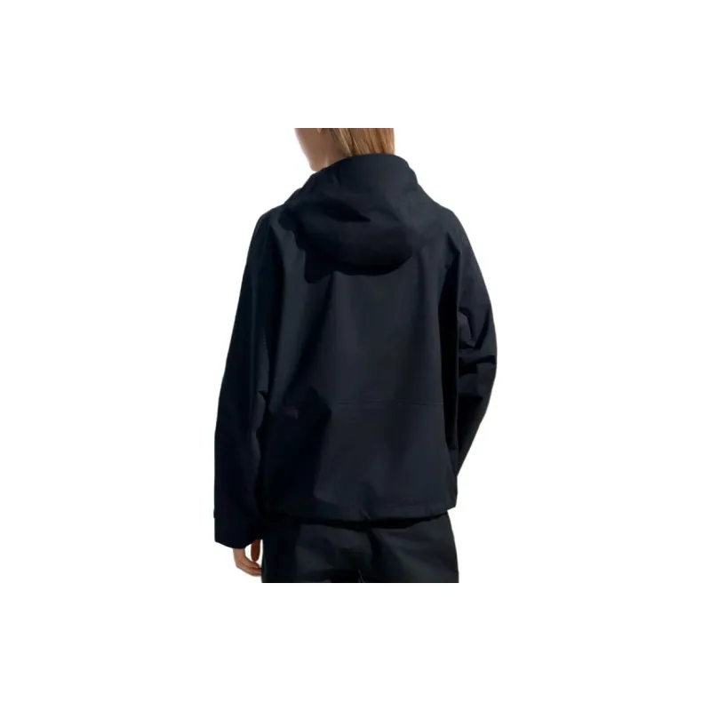 FILA Fitness Hiking Water-Resistant Windproof Breathable Wear-Resistant Rainproof Windbreaker Jacket Unisex Jet Black-3