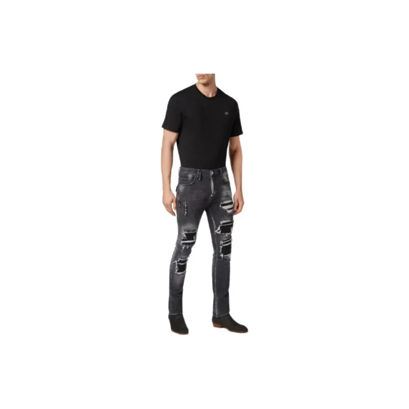 PHILIPP PLEIN Mid rise Ripped Jeans-1