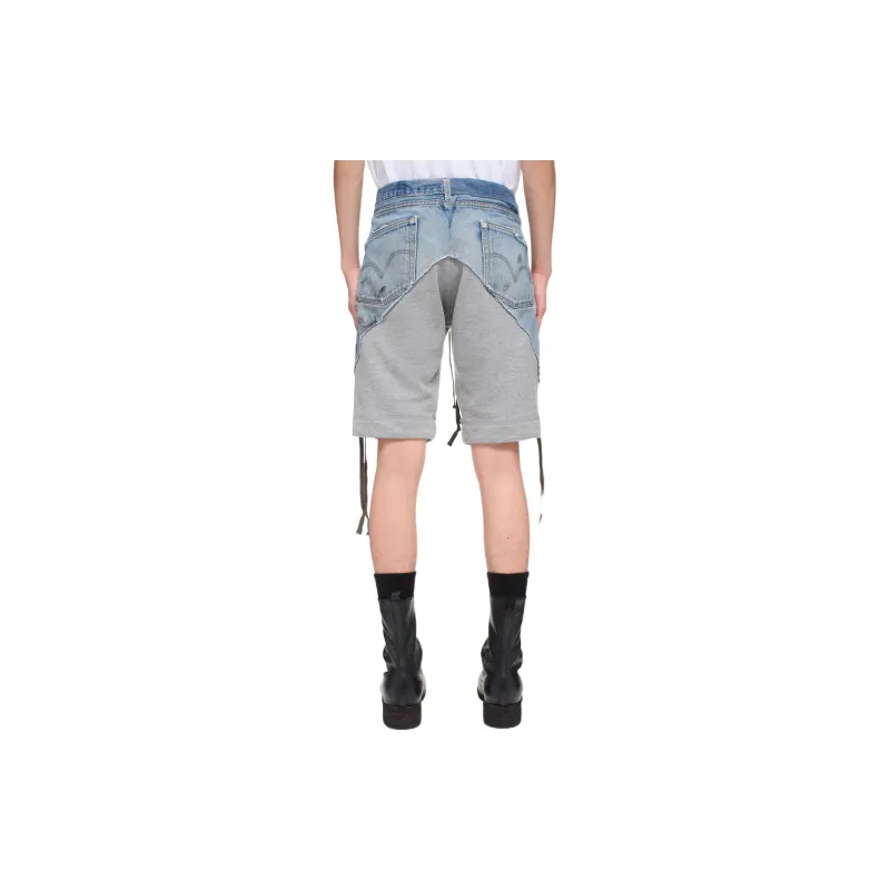 GREG LAUREN Casual Shorts Men Blue-2