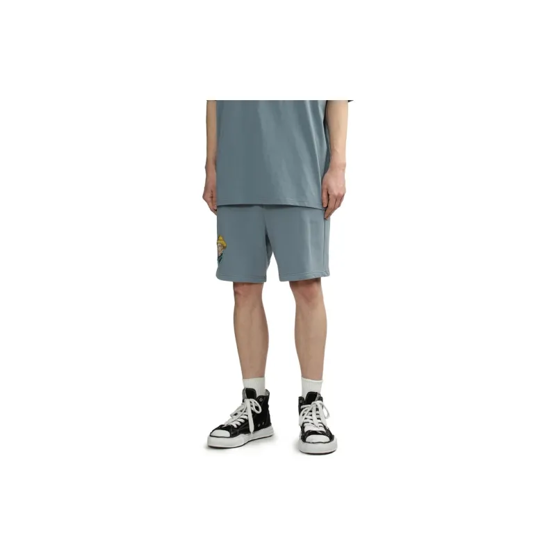 MUSIUM DIV Van Gogh appliqué Cotton Track Shorts-8
