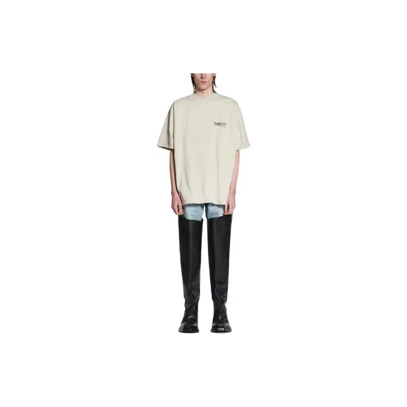 Balenciaga SS23 T Shirt Loose Fit Men's Beige-2