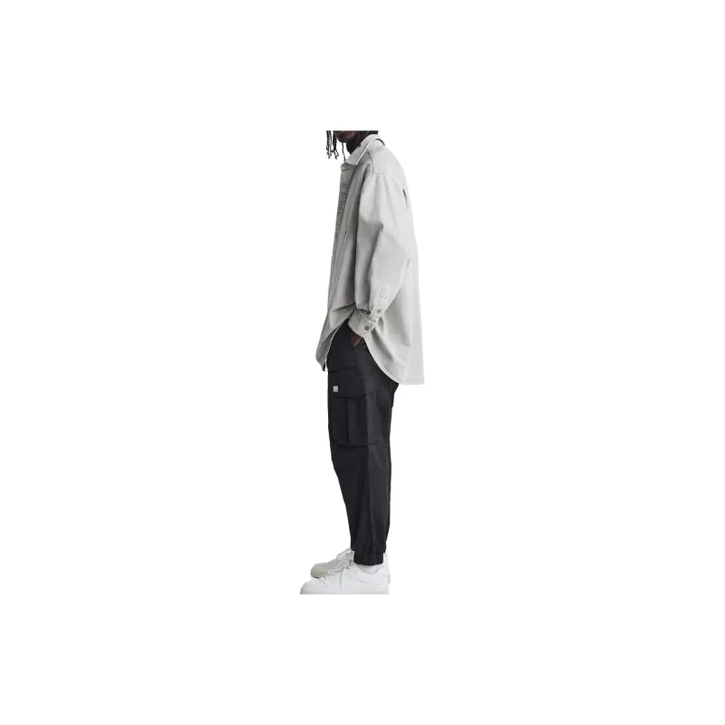 ZARA Cargo Pants Men Black-4