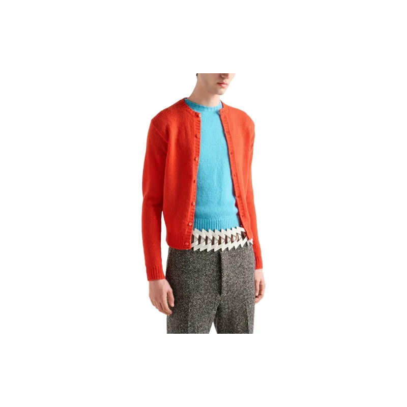 PRADA Logo Patch Cardigan-3