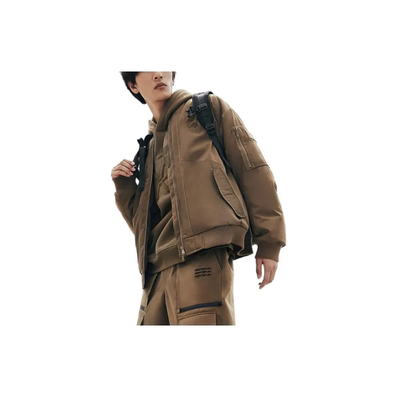 LiNing CF Tracing Down Jacket Unisex Olive Green-1