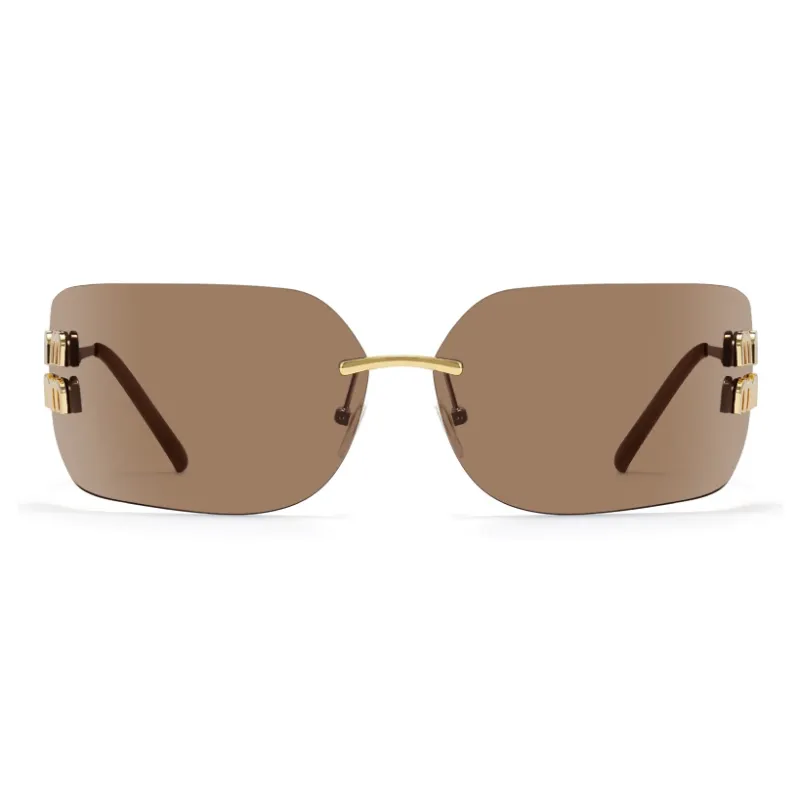 Morakot Alloy Irregular Shape Sunglasses Unisex-2
