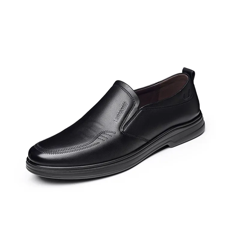 LAORENTOU Men's Casual Shoes Men Low Top Black/Brown-1