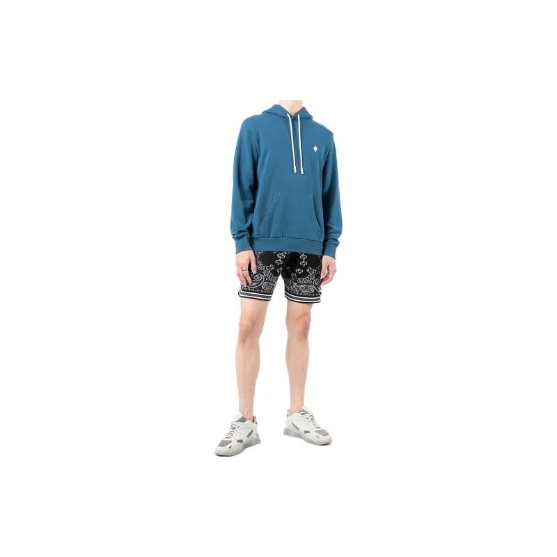 Marcelo Burlon Logo embroidered Drawstring Hoodie-1