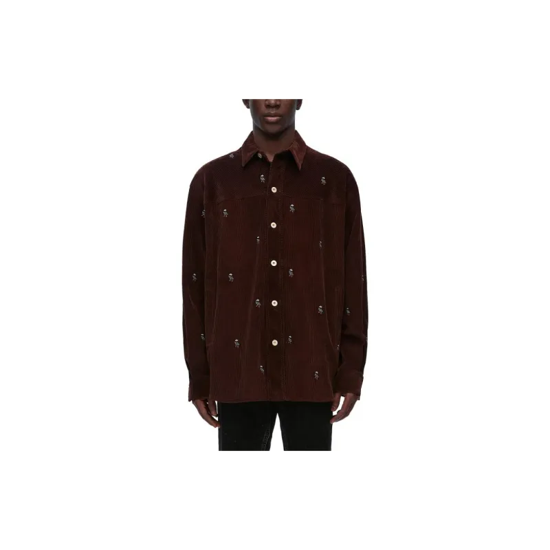 LOEWE SS24 Shirt Men's Cocoa Brown-2