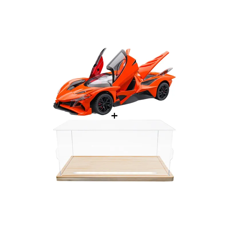 Chi Yu Car Play Solid Wood Base Acrylic Assembly Box, Apollo EVO 1 24 Hobby Model Display Case, Model Accessory-25