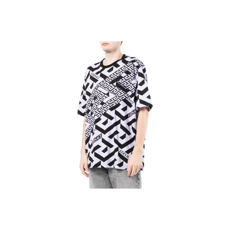 VERSACE T Shirts Men Black/White-2