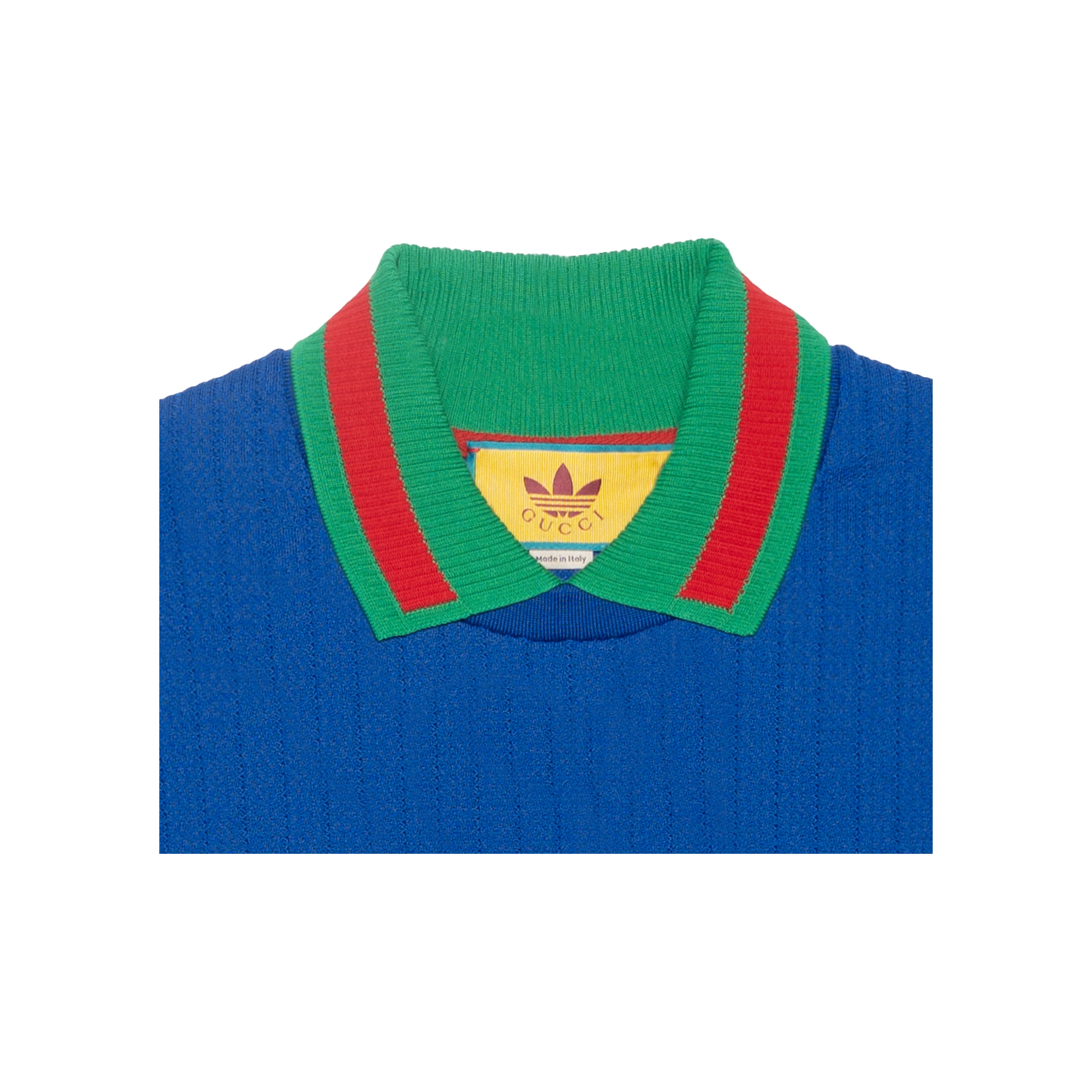 GUCCI X Adidas Polyester Polo Shirt Cobalt Blue XS - POIZON