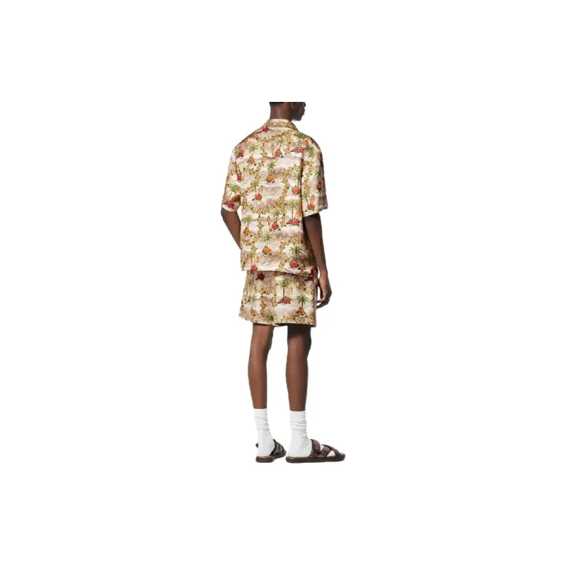 LOUIS VUITTON Monogram Short Sleeved Silk Shirt-2