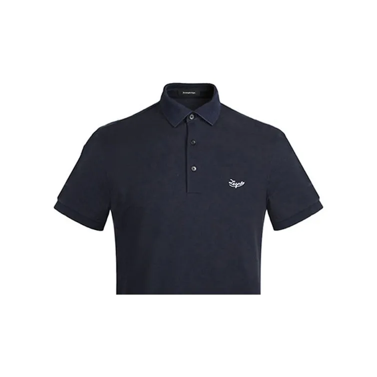 Zegna SS22 Polo Shirt Men's Marine Blue-2