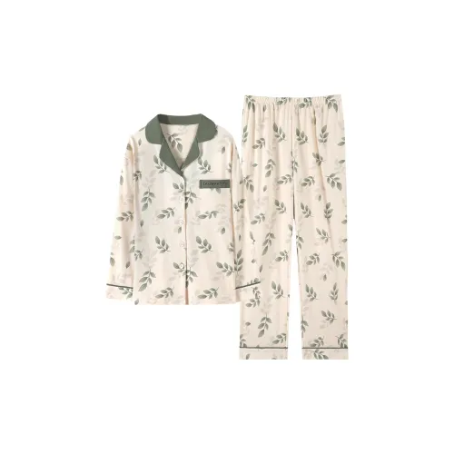 MADALLO Pajama Set Women's Green Collar