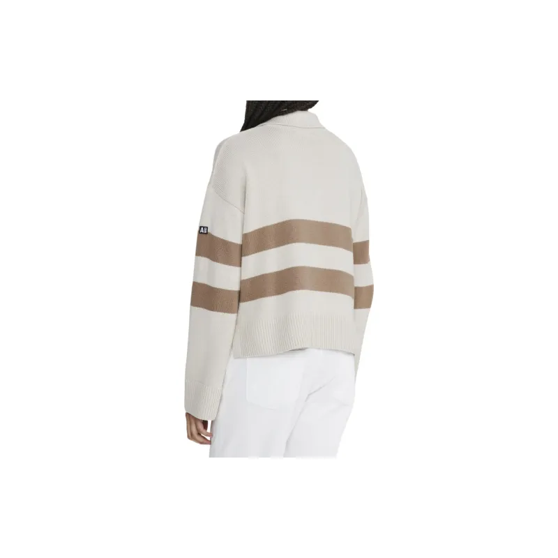 AIGLE Sweater Women's Concentrated Coffee Stripes-1