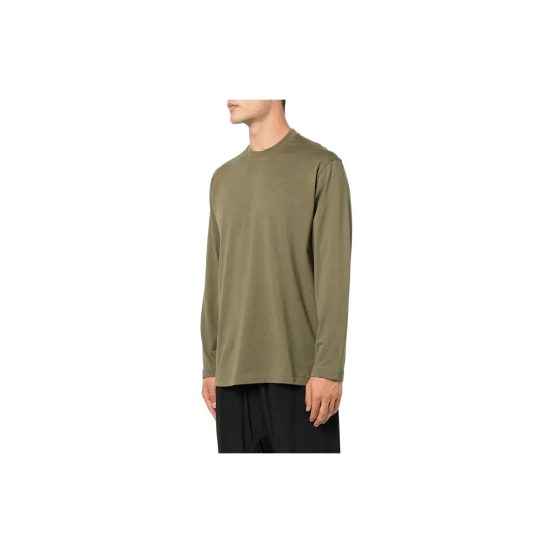 Y 3 T Shirts Men Olive Green-2