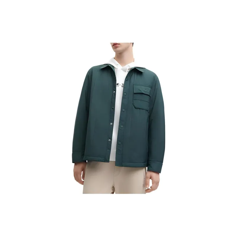 FILA Puffer Jacket Men's Dark Bamboo Emerald-2
