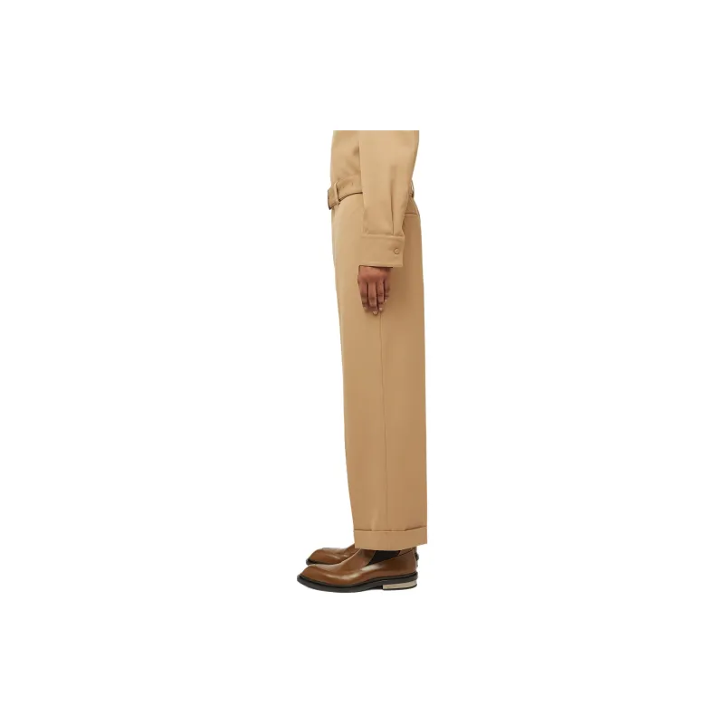 JIL SANDER Straight leg Belted Wool Trousers-2