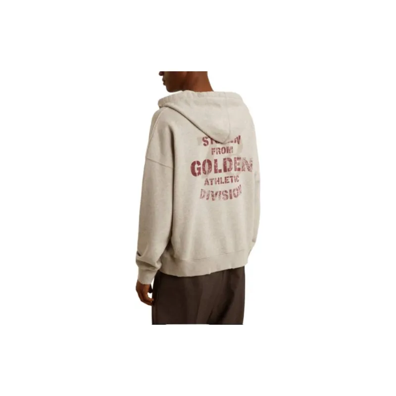 Golden Goose Logo Printed Drawwstring Hoodie-4