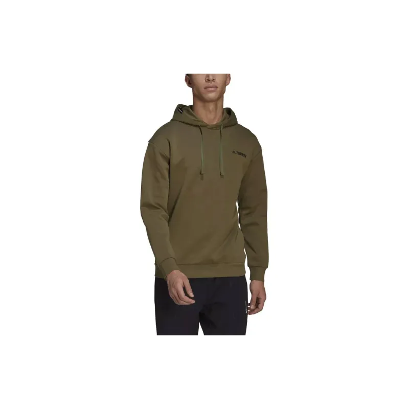 Adidas TX LOGO HOODY Sweatshirt Men's Olive-1