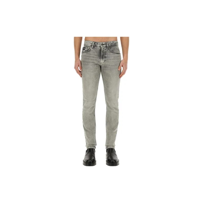VERSACE JEANS COUTURE Logo Patch Straight Leg Jeans-1
