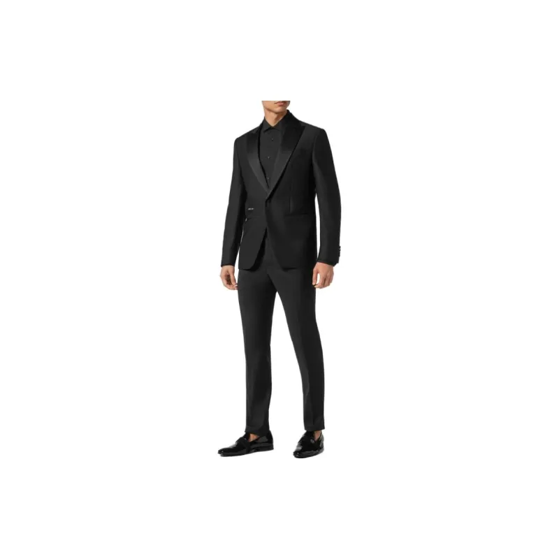 PHILIPP PLEIN Single breasted Linen Blazer-1