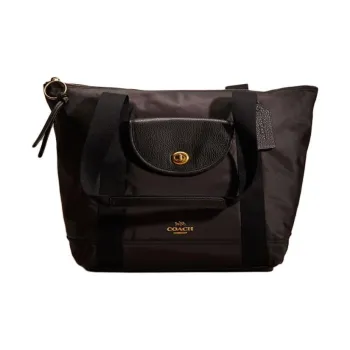 COACH Nylon Tote Bag Shopping Bag Crossbody Handbag Unisex Black