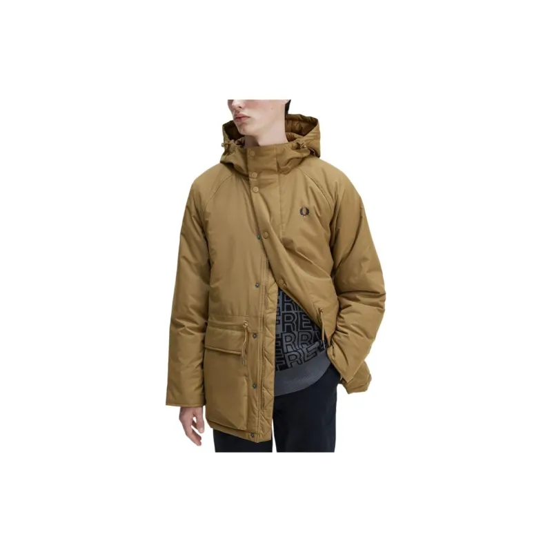 FRED PERRY Padded Zip Through Jacket Jackets & Coats Men's Khaki-3