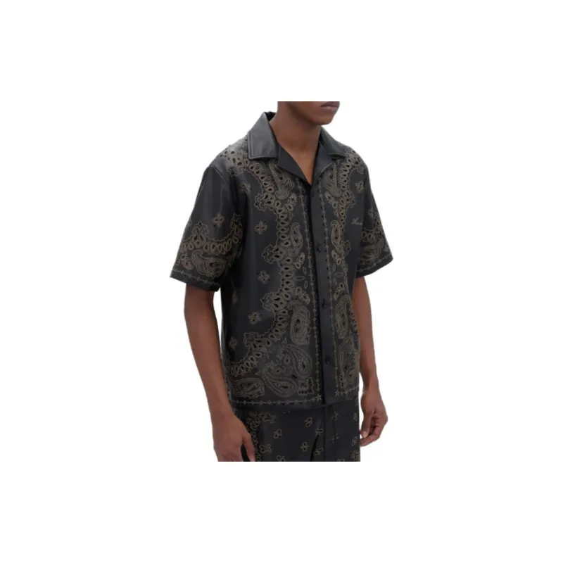 AMIRI Leather Bandana Shirt-2