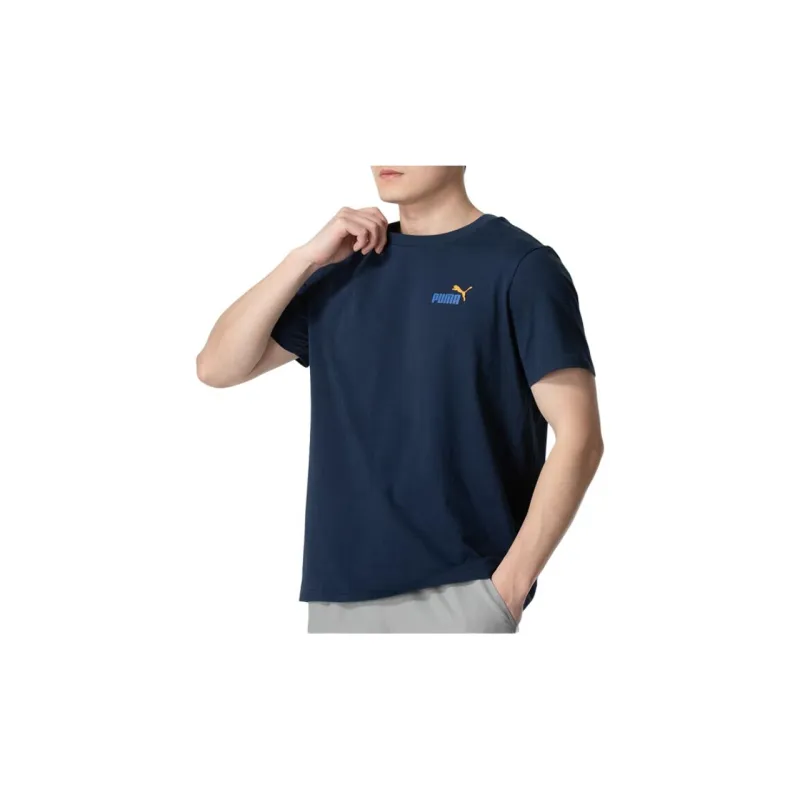 PUMA T Shirts Men Navy Blue-3