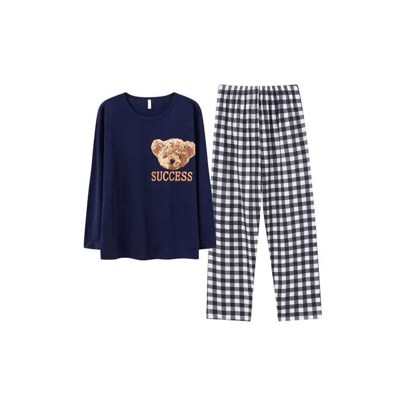 Huggy Kissy Pajama Set Men's Blue-0