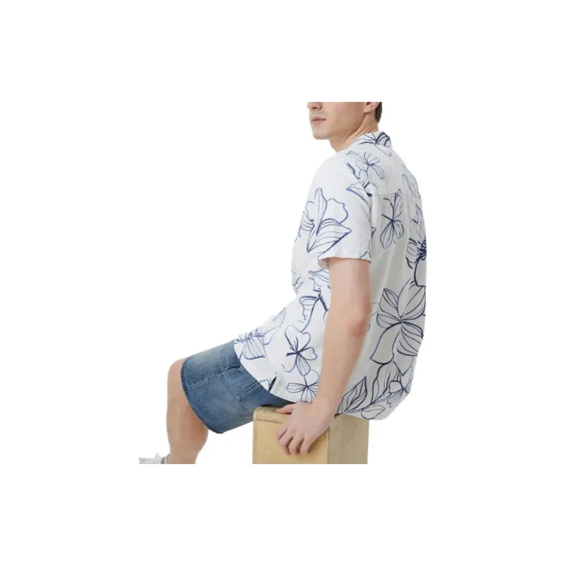 GAP Shirts Men Blue Floral Print-2