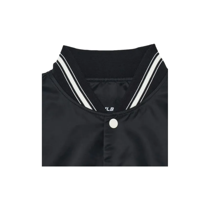 MLB Nylon Varsity Jackets Coats Unisex Black-4