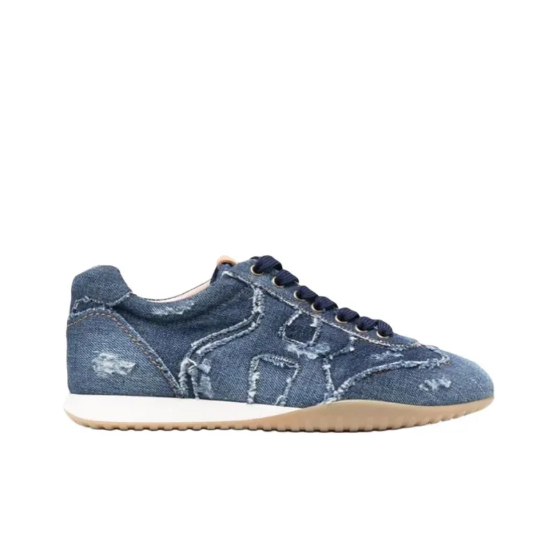 HOGAN Olympia Cushioning Anti-Slip And Wear-Resistant Low-Top Running Shoes Women's Blue-1