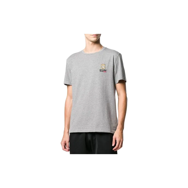 MOSCHINO Logo Embroidered Crewneck T Shirt-1